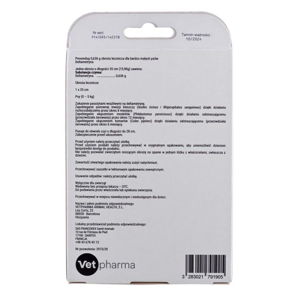 Anti-parasite collar Francodex PrevenDog 35 cm Teken